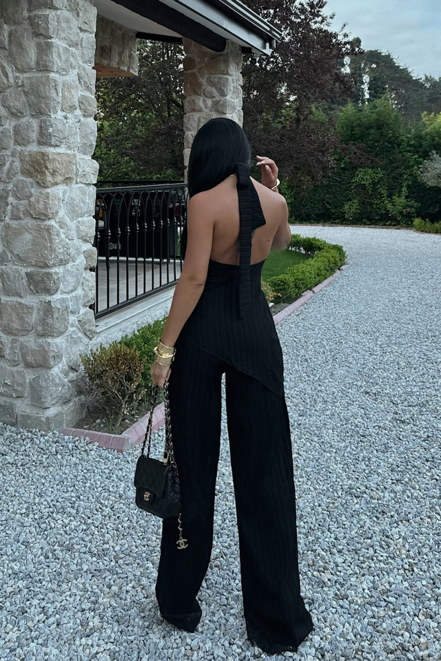 Siyah Estrella Sırt Dekolte Takım ATE-0937