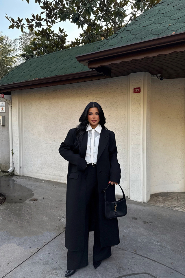 Siyah Arnaldo Uzun Ceket