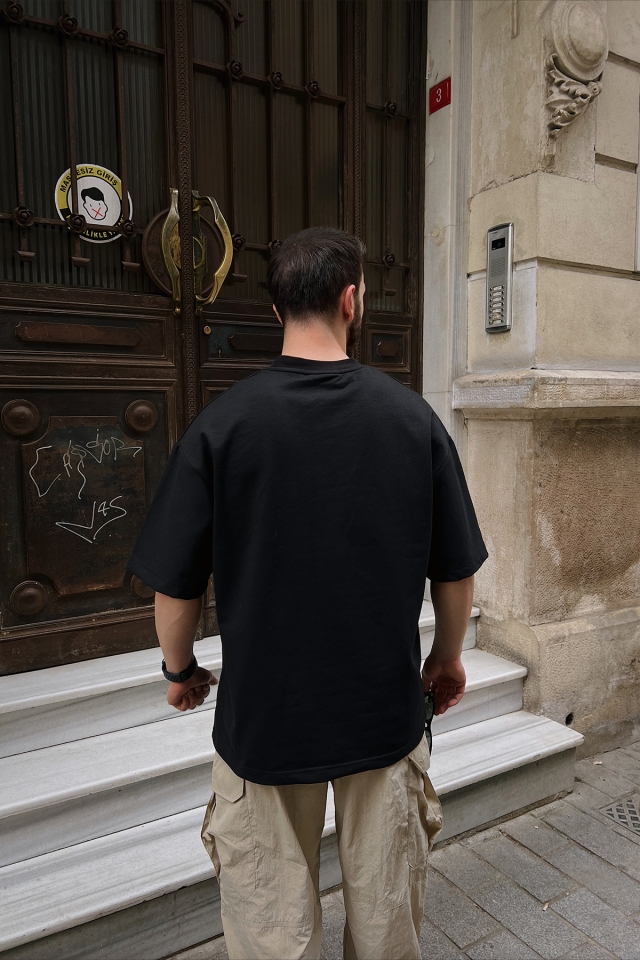 Siyah Oversize Tişört ATE5137