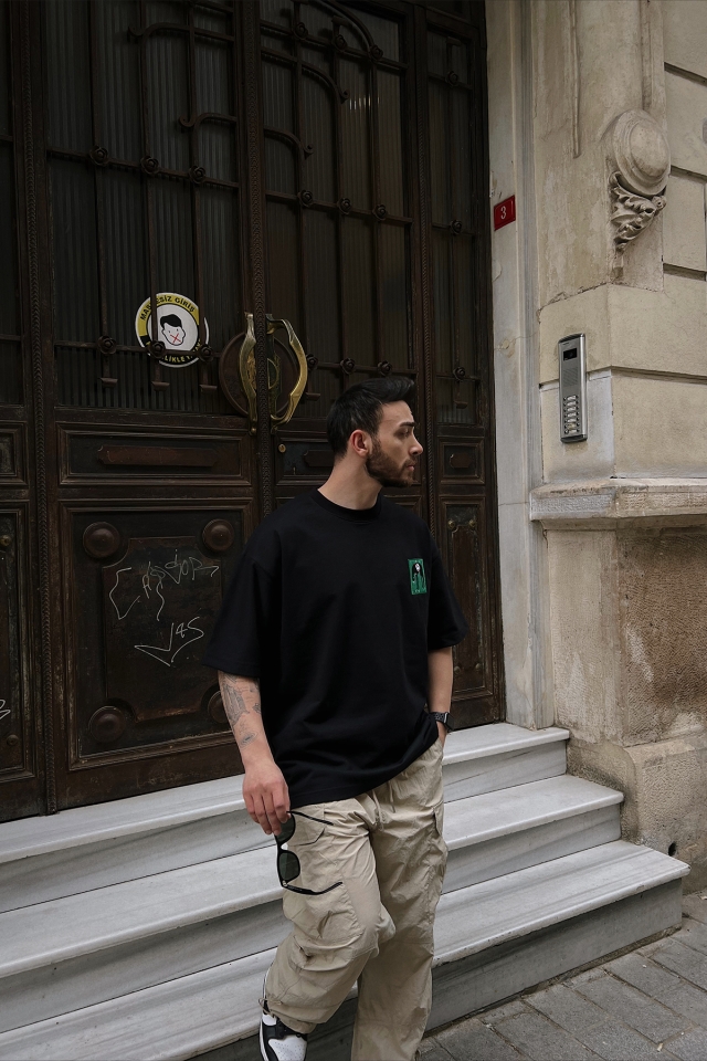 Siyah Oversize Tişört ATE5137