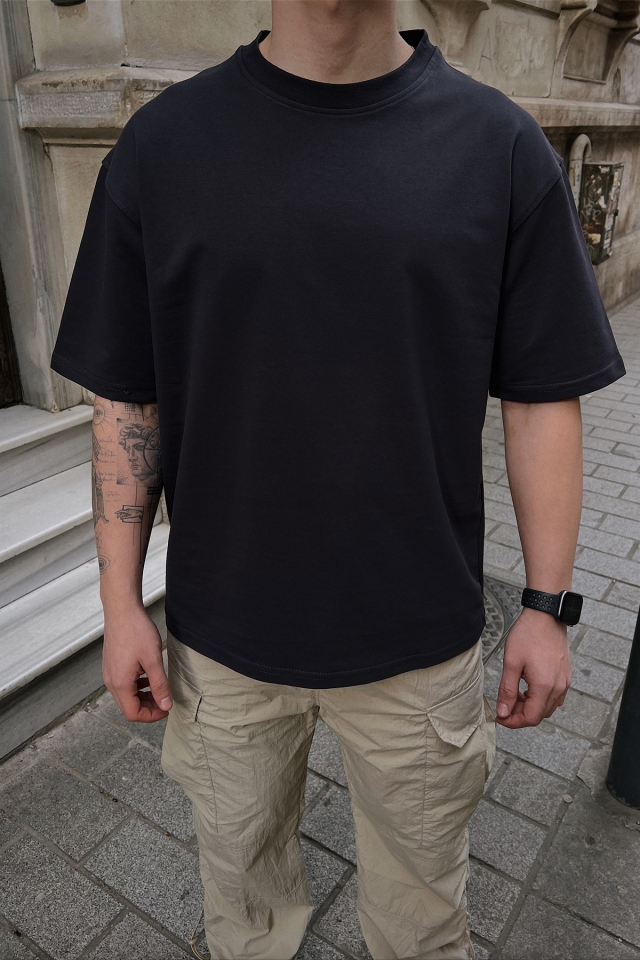 Siyah Oversize Tişört ATE5247 (1)