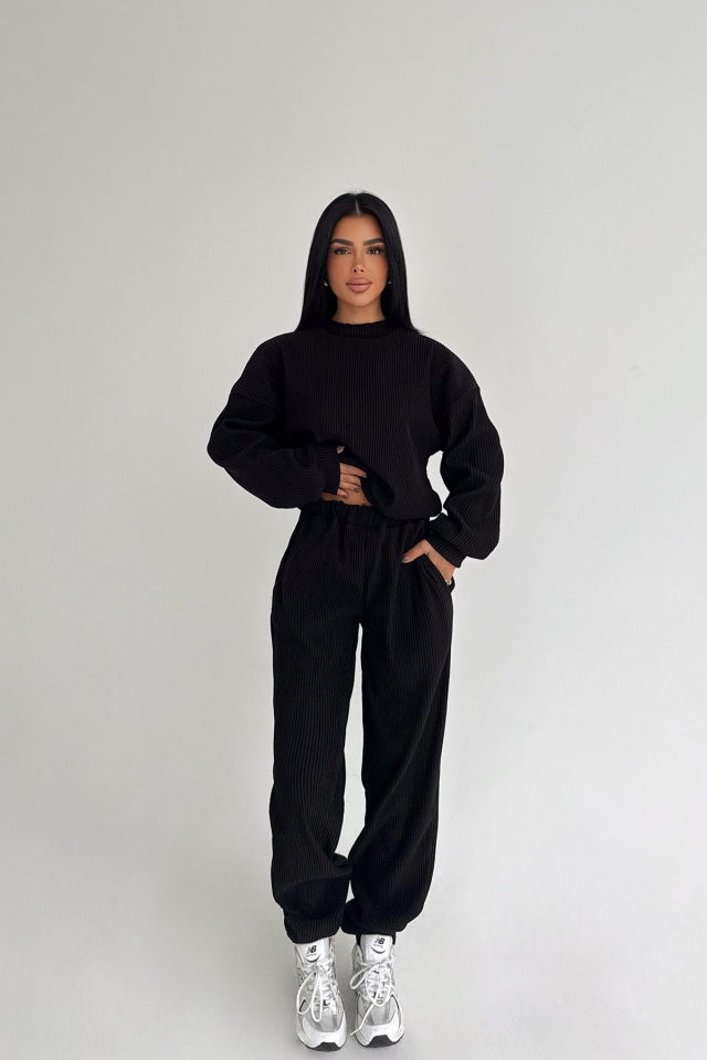 Siyah Brimsley Alt Üst Takım ATE-2746 - EYYO