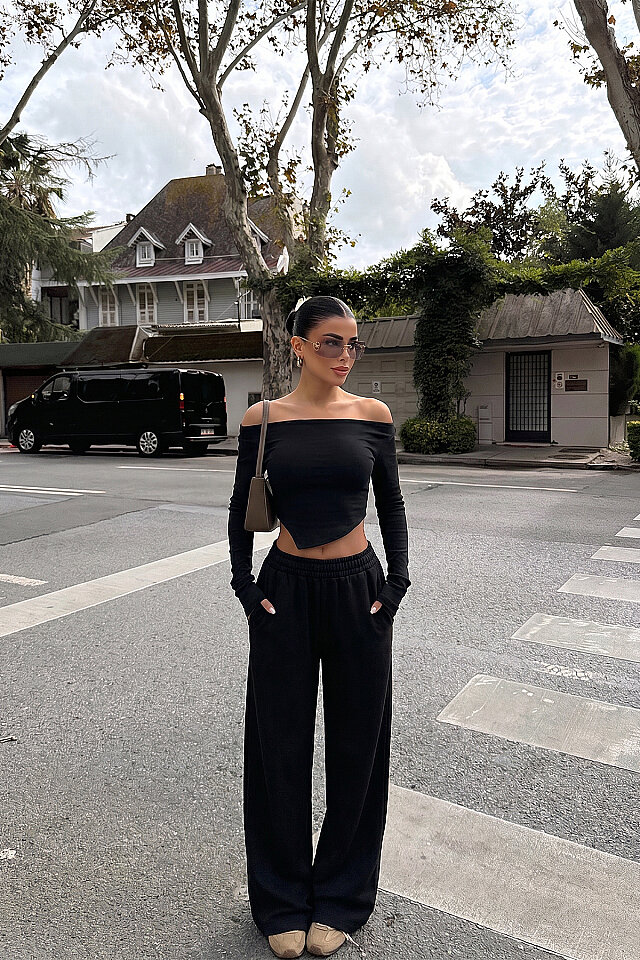 Siyah Chyler Tracksuit Takım