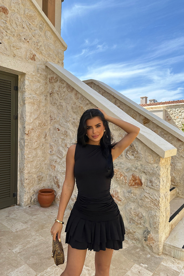 Siyah JACİE MİNİ ELBİSE ATE-0966 - EYYO