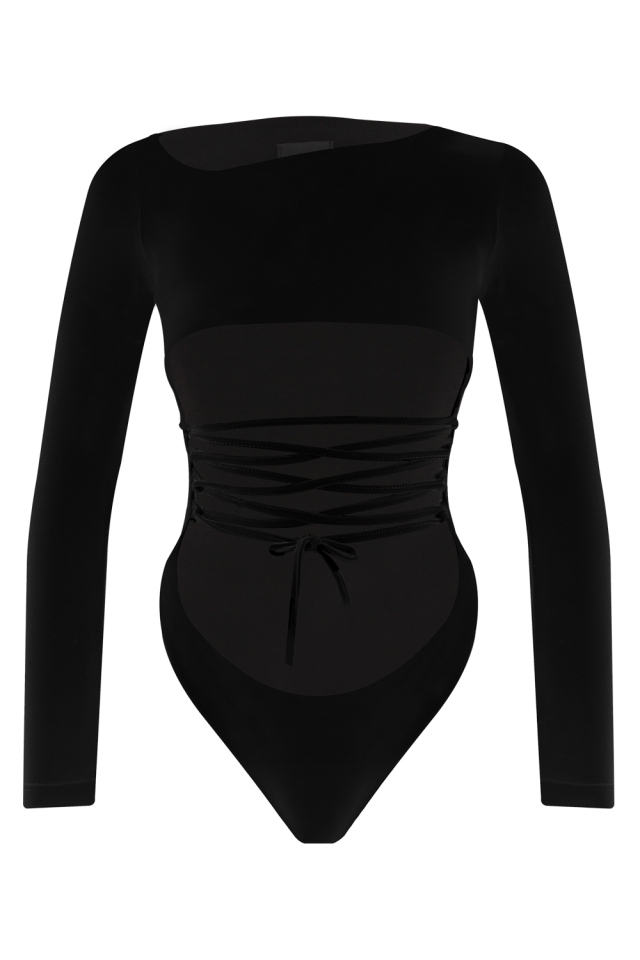 Skyli Siyah  Bodysuit EY594 (1)