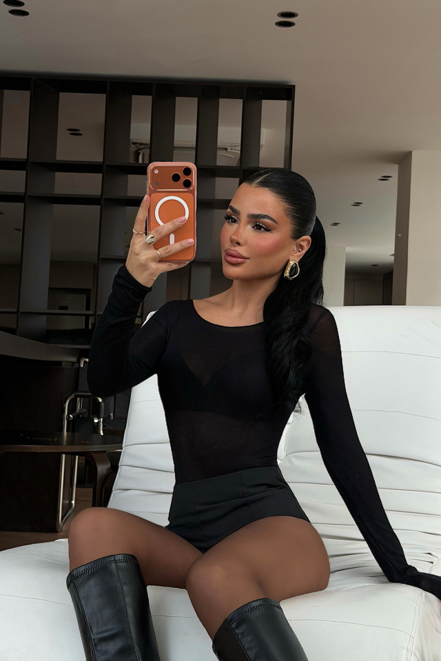 Siyah Intims Transparan Body ATE-4584 - EYYO