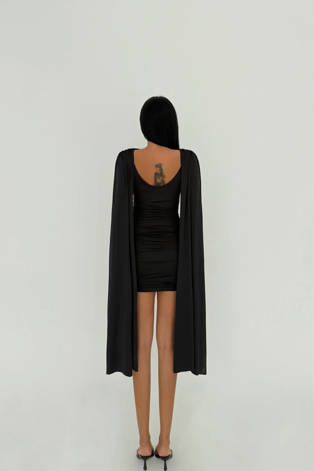 Siyah Molly Mini Elbise ATE-2493