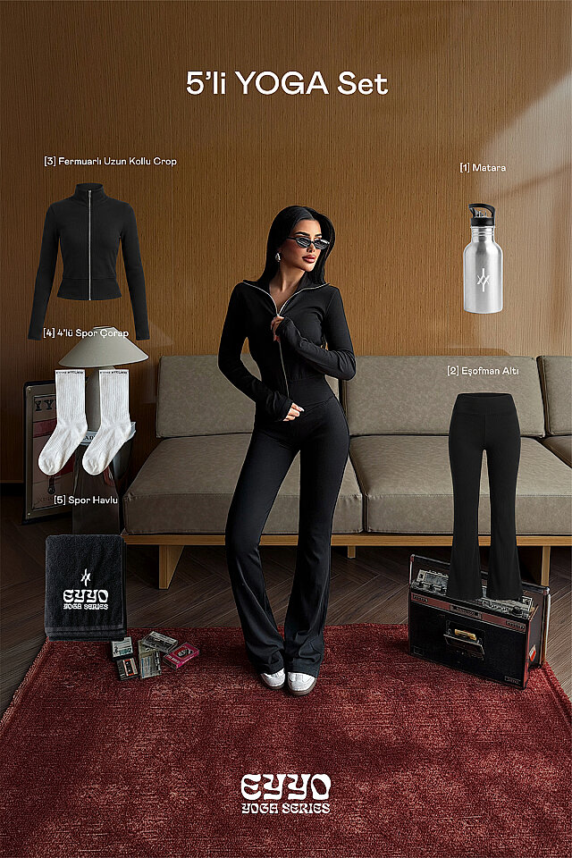 Siyah Yelo 5'li Yoga Set