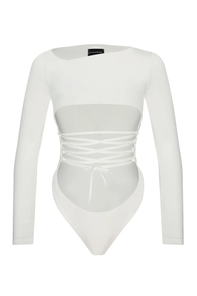 Beyaz Skyli Bodysuit ATE2171