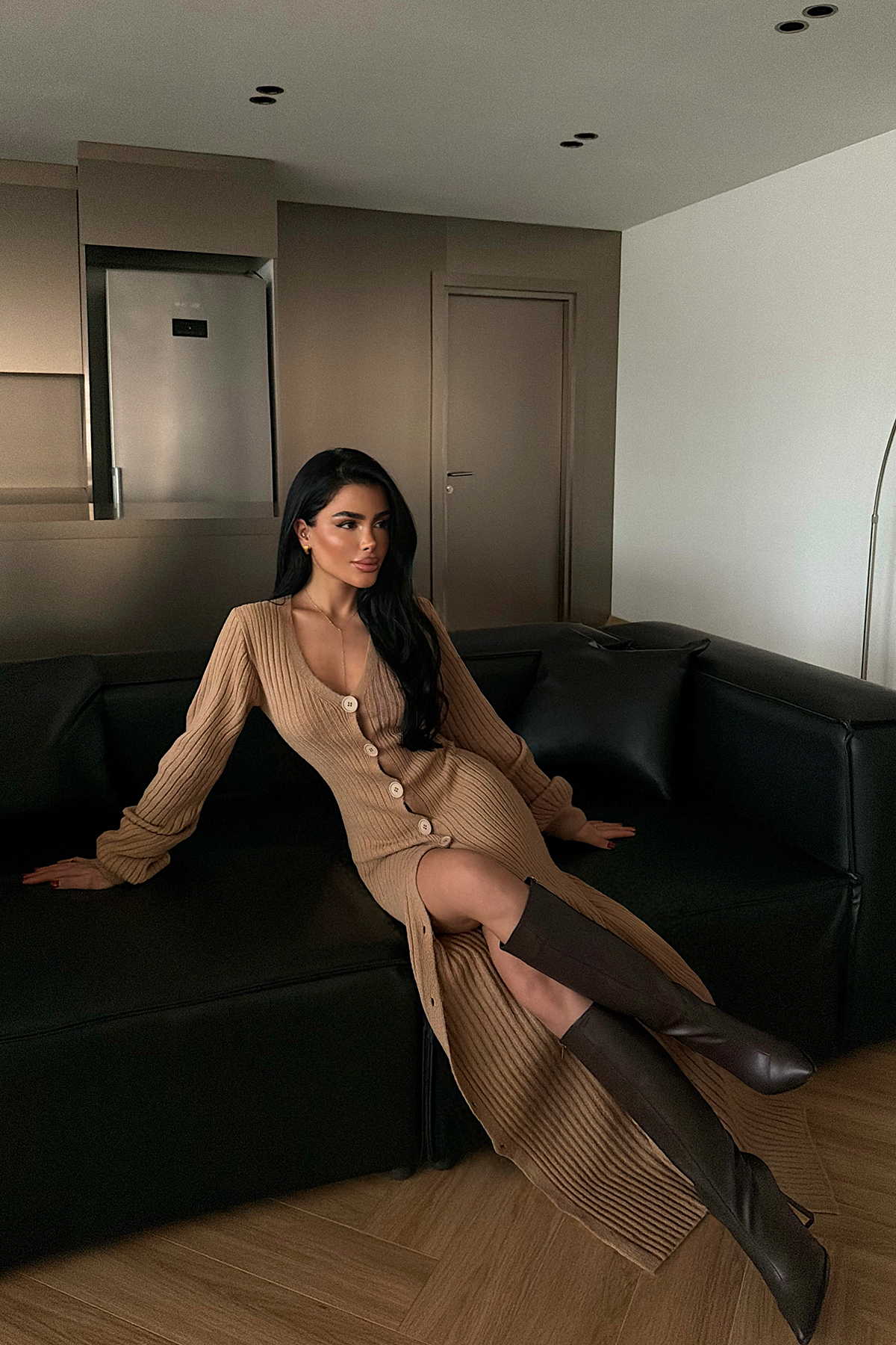 Taba Ophelie Triko Elbise ATE-4462