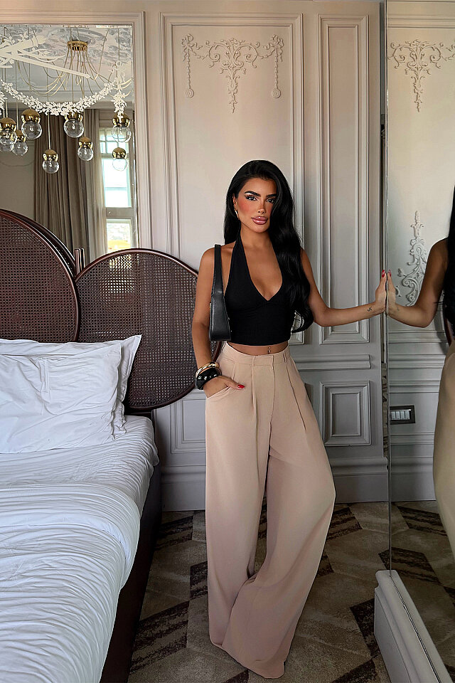 Taba Yüksek Bel Pantolon ATE-6036