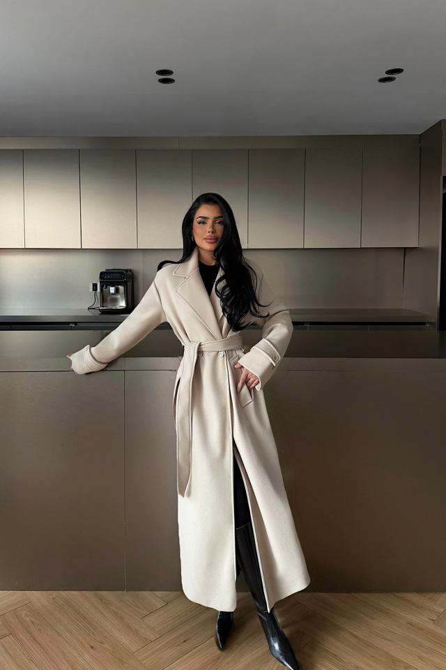 Taş Rengi Samuel Uzun Kaban ATE-4479 - EYYO