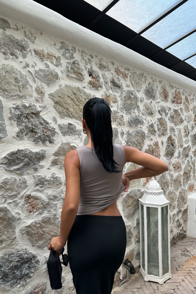 Toprak Önden Bağlamalı Crop Top ATE8256