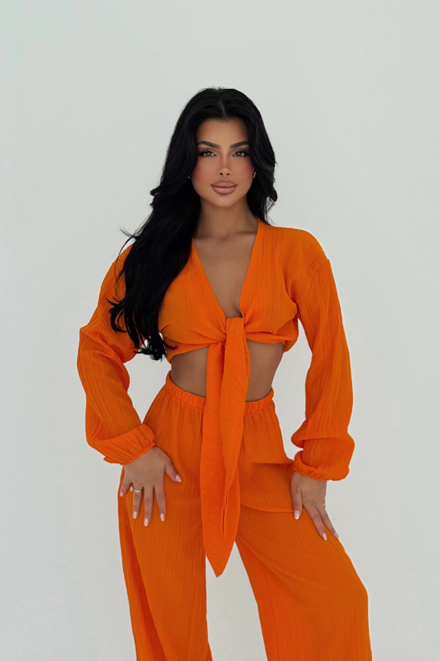 Turuncu Adelina Bağlamalı Takım ATE-2788