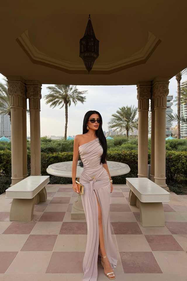 Vizon Nicolette Uzun Yırtmaçlı Elbise ATE-4595 - EYYO