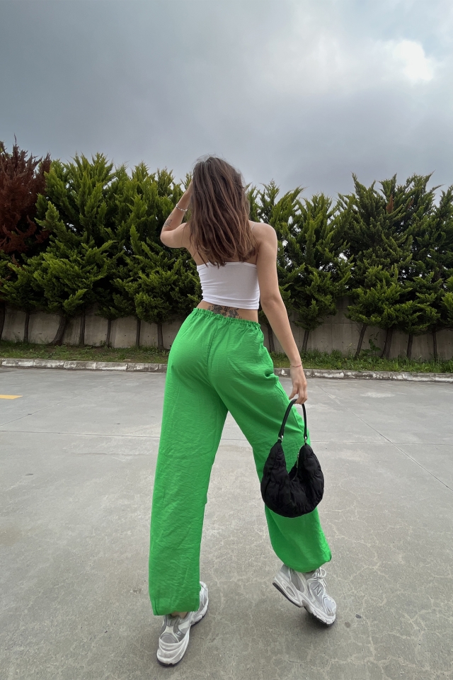 Yeşil Bağlamalı Pantolon ATE6693