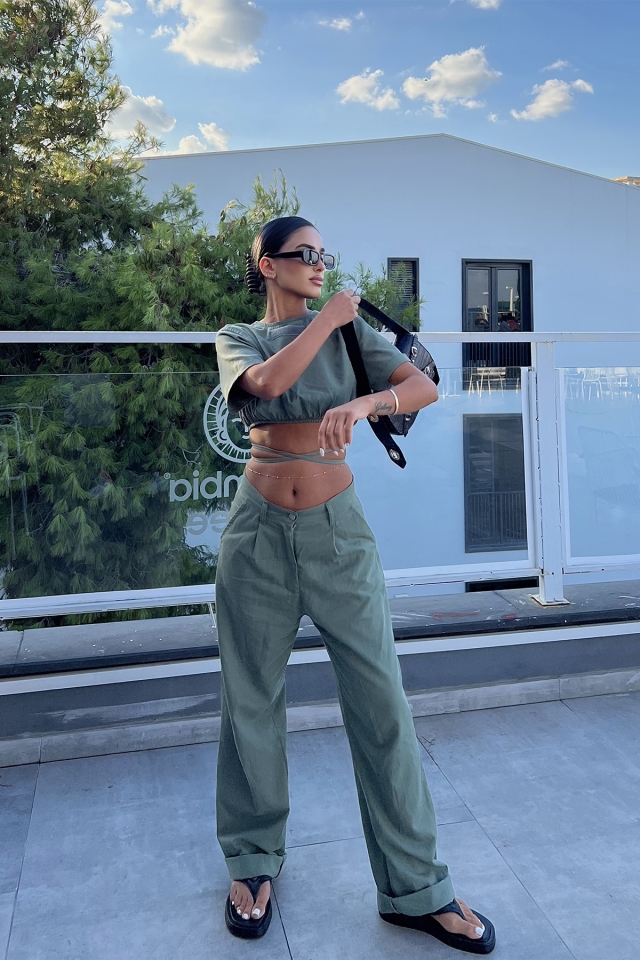 Yeşil Cassie Pantolonlu Takım ATE1723