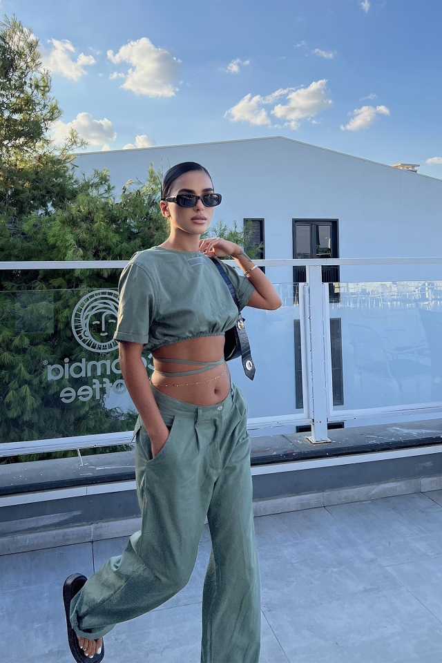 Yeşil Cassie Pantolonlu Takım ATE1723