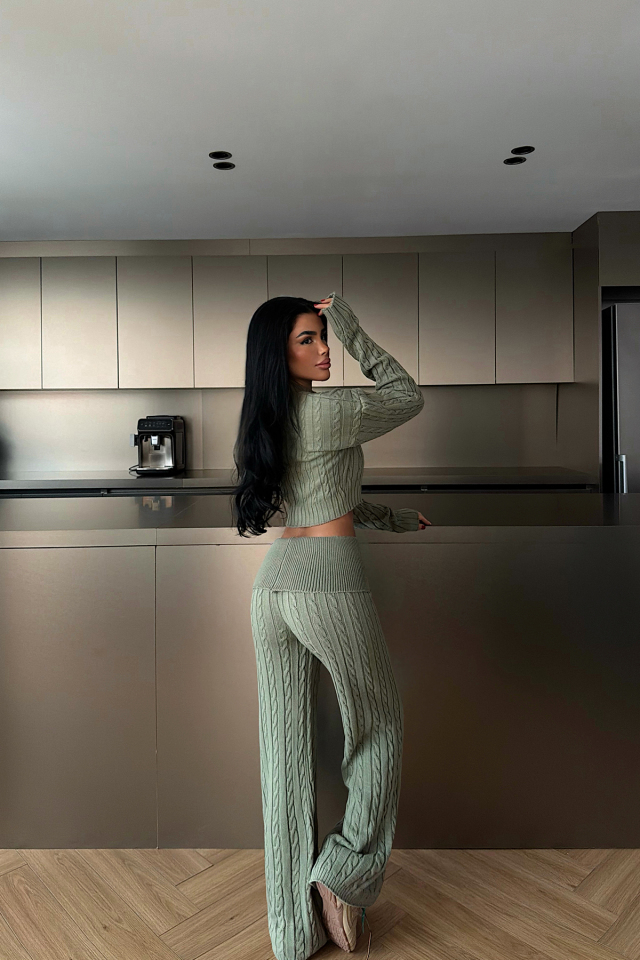 Yeşil Isobel Triko Takım