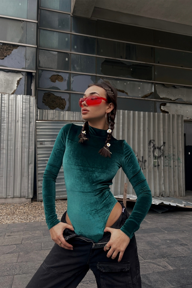 Yeşil Sırt Detay Bodysuit ATE3532 - EYYO