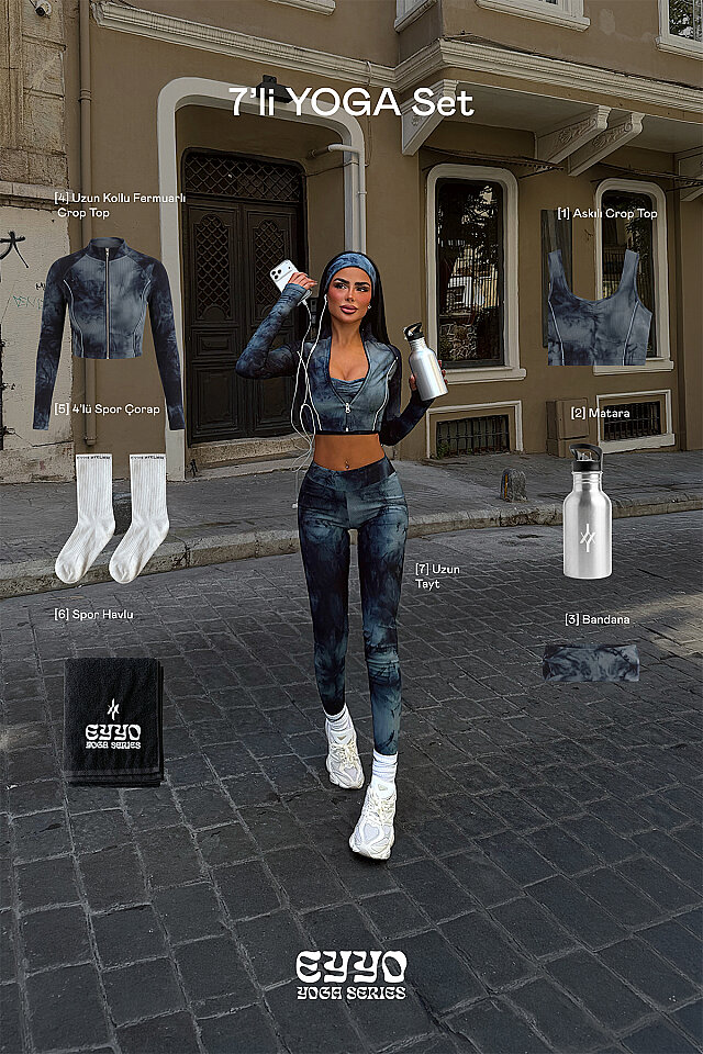 Lacivert Wild Flow 7 Li Set